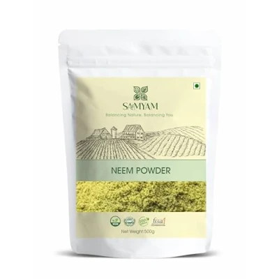 Image of SAMYAM Neem Leaves Powder 500g Pack Detox, Healthy Skin, Hair Growth