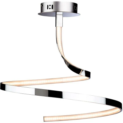 Image of Wave Integrated LED Semi Flush Light Chrome