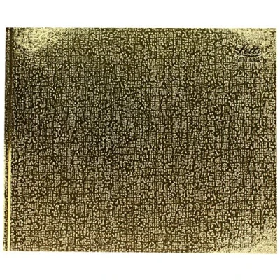 Image of Letts Ladydate Quarto Size Landscape Guest Book Gold
