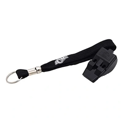 Image of ACME Tornado T2000 Emergency Whistle with Wrist Strap, Black/Black