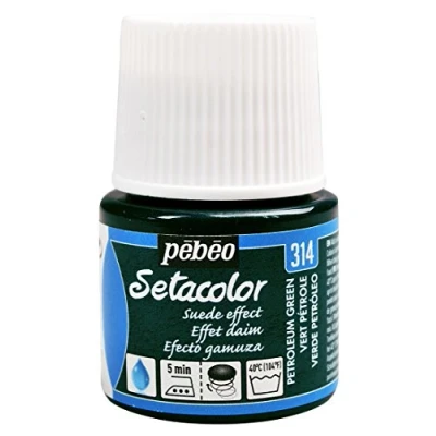 Image of Pebeo Setacolor Suede Fabric Paint 45 Milliliter Bottle, Petroleum Blue,Petroleum Blue