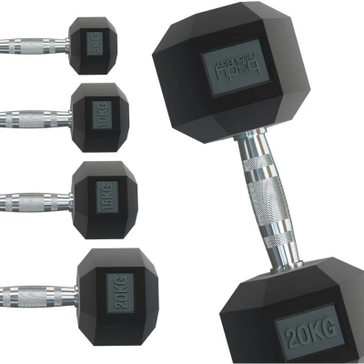Image of MonsterShop 30034 Body Revolution Hex Dumbbells Paris 1Kg 40Kg