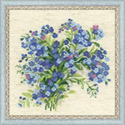 Image of RIOLIS Cross Stitch Kit 1496 Forget Me Nots
