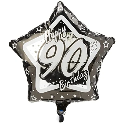 Image of Happy 90th Birthday Star Foil Balloon 1 Pc