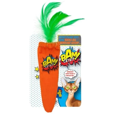 Image of Bam CATNIP 100% AMERICAN STRONG CAT TOYS (CATNIP CARROT)