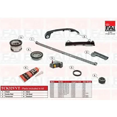 Image of 130284M500, 130284M501, 130284M502, 130284M511, 130284M512 Timing Chain Kit FAI AutoParts TCK32VVT
