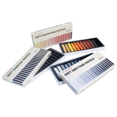 Image of Inscribe Greytone Soft Pastels 12 Colours