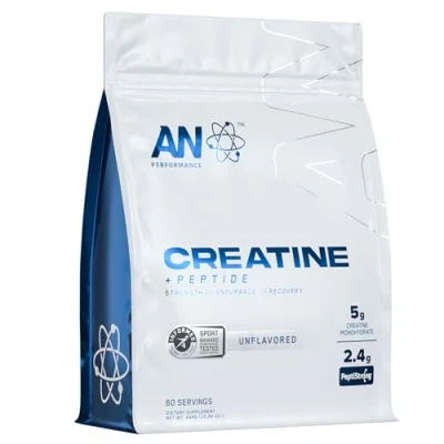 Image of Applied Nutrition Creatine + Peptide Powder 5g Monohydrate and 2.4g PeptiStrong Per Serving for Strength Endurance Recovery Muscle Growth Unflavoured (444g 60 Servings)