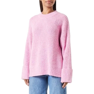Image of JJXX Women&#039;s Jxellinora Crew Neck Knit Jumper, Pink, XL