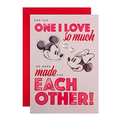 Image of Hallmark Valentine&#039;s Day Card for One I Love, Disney&#039;s Mickey and Mouse Design