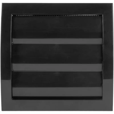 Image of Vent Systems Ø100 mm / 4&quot; Inch Black Air Plastic Cover Louvered Outdoor Opening Flap Built in Pest Guard Screen HVAC for Home Improvement