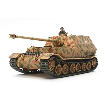 Image of TAMIYA TAM32589 32589 &quot;1:48 Hunting Tank Elephant, Vehicle Faithful Replica, Building, Plastic, Crafts, Hobby, Gluing, Model Kit, Assembly, Unpainted, Brown, Black, Green