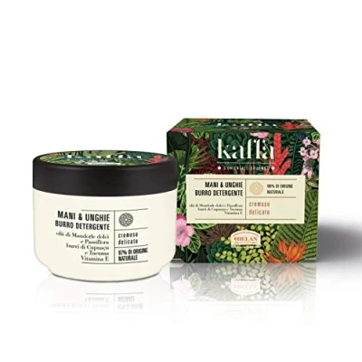 Image of Helan, Kaffa, Moisturising and Perfumed Cleansing Hand Nail Cream Natural Silk Effect Butter with Protective Action, Sweet Almonds Vitamin E, 40 ml