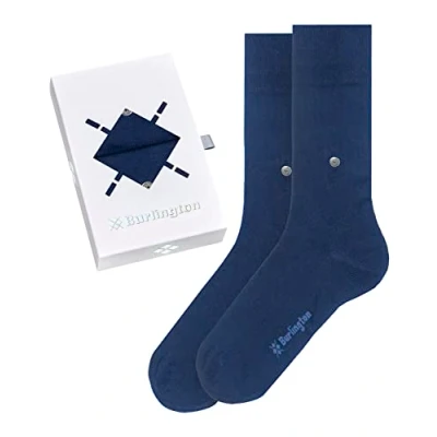 Image of Burlington Men&#039;s Basic Uni Gift Box M SO Cotton Plain 2 Pairs Socks, Multicolor (Sortiment 0040), 6.5 11