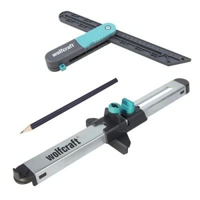Image of wolfcraft Project Set for Transferring Angles and Fitting laminate I 8660000 2 handy tools precisely laying vinyl