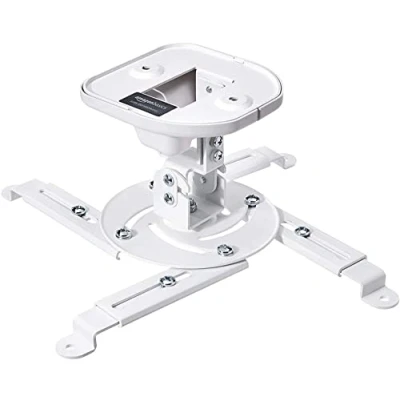 Image of Amazon Basics Tilting Projector Bracket Mount for Ceiling and Wall, Universal design mounting holes from 2.4&quot; 19.07&quot;, 15 kg / 33lbs Capacity, White