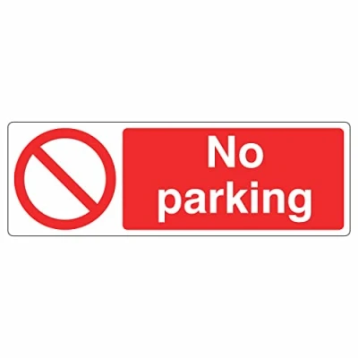 Image of 600mmx200mm No Parking Sign Rigid Plastic