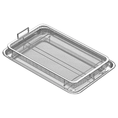 Image of Extra Large Air Fryer Basket For Oven Stainless Steel Crisper Tray Non Stick Mesh Roasting Fries/Bacon/Grill
