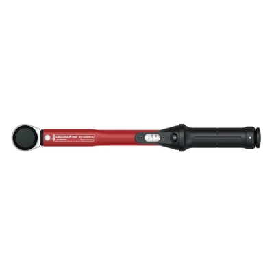 Image of GEDORE Red Torque Wrench for Left and Right Thread, 1/2 Inch, 20 100 Nm, Steel Tube, Red/Black