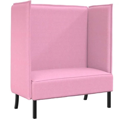 Image of vidaXL Highback Sofa Pink 109x56x121 cm Fabric