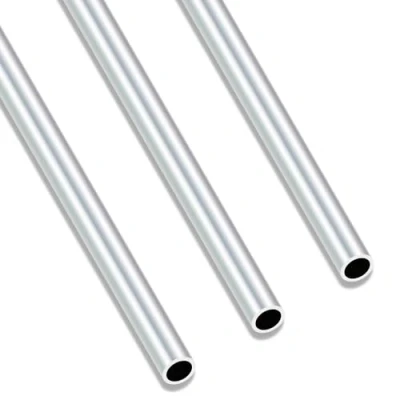 Image of iMeistek 6063 Aluminium Round Tube, 250mm Length 10mm OD 8mm ID Seamless Straight Tubing for Industrial, Decorative, Architectural (3PCS)