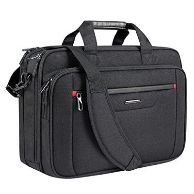 Image of VANKEAN Laptop Briefcase Premium Case Fits 17.3 Inch Shoulder Bag Water Repellent Messenger for Men/Women Travel/Business/Black