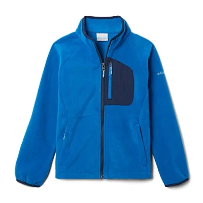 Image of Columbia Unisex Kids Fast Trek Fleece Full Zip, Zip Jacket, Bright Indigo/Collegiate Navy, Size M