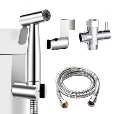 Image of WEIDMAX Handheld Bidet Douche Shower Spray for Toilet, Stainless Steel Shattaf Sprayer Kit Bathroom Cloth Diaper Washer Head Personal Hygiene