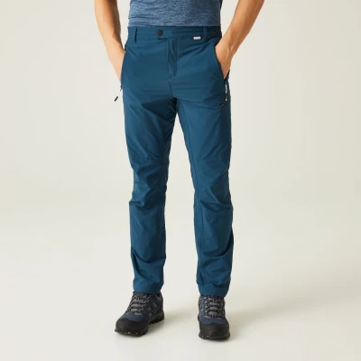 Image of Regatta Mens Highton Water Repellent UPF 40+ Walking Hiking Trousers Denim 34