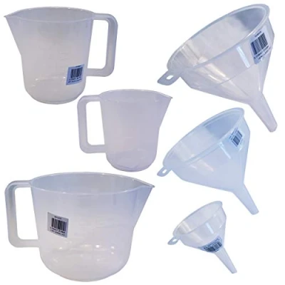 Image of 6 Piece Plastic Jug and Funnel Set