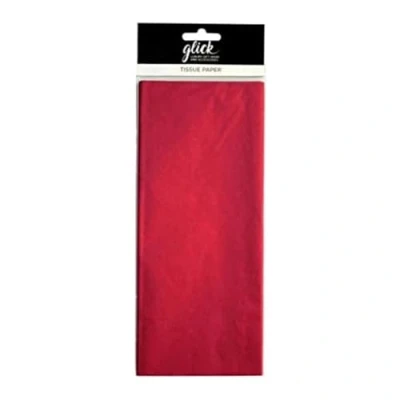 Image of Glick Four Sheets of Red Tissue Paper, Each Sheet 750mm x 500mm Paper Red, for Gift Wrapping Birthday, Christmas, Valentine and Other Celebrations
