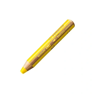 Image of Multi Talented Pencil STABILO woody 3 in 1 Pack of 5 Yellow