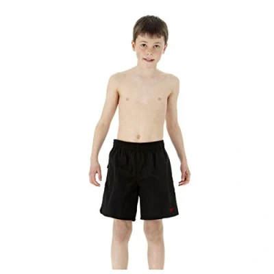 Image of Speedo Boys Solid Leisure 15 Inch Watershort Black, X Small