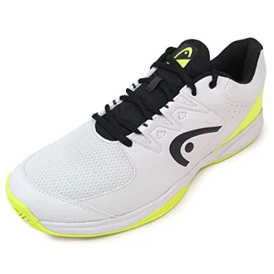Image of HEAD Unisex Grid Squash Shoe, White/Yellow, 8.5 UK