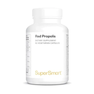 Image of Supersmart Red Propolis 400 mg Over 300 Synergistic Antioxidants &amp; Immune Stimulant Natural Bee from Brazil Non GMO Gluten Free 60 Vegetarian Capsules