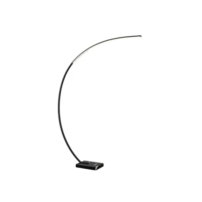 Image of Lindby LED arc floor lamp Kendra, black, aluminium, height 180cm