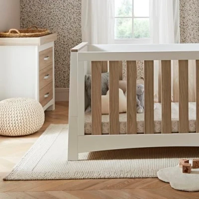 Image of CuddleCo Ada 2 Piece Nursery Furniture Set White and Ash