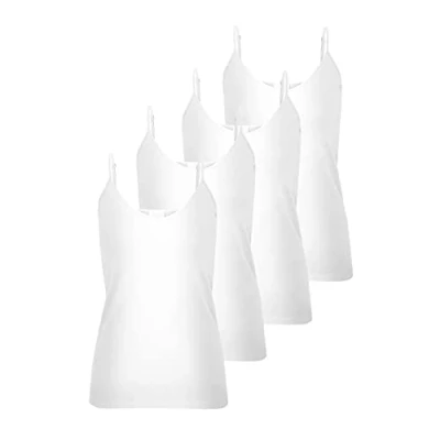 Image of VERO MODA Women&#039;s Vmmaxi My Soft V Singlet Top, White (4 x Bright White), S