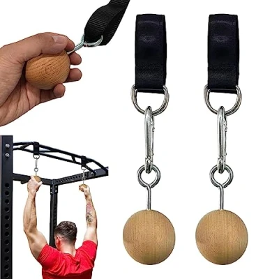 Image of Zankie Ball Grip Pull Up Handles Strength Trainer Ball,Non Cracking Multipurpose Portable for Forearm Finger Biceps Back Workout