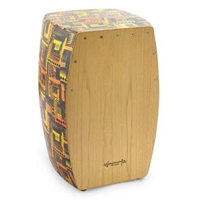 Image of World Rhythm CAJ3 Cajon, Full Size Cajon Box Drum with Natural Wood Playing Surface and Fully Adjustable Snares