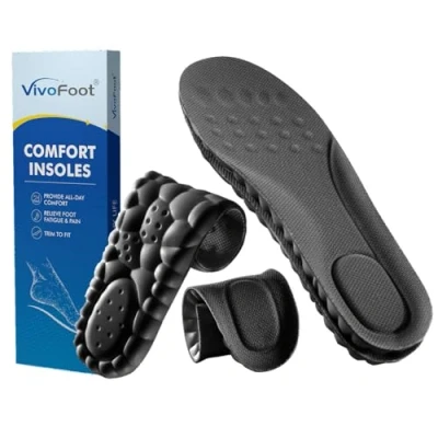 Image of VivoFoot Memory Foam Insoles, Anti Fatigue Pain Relief Everyday Work Sports Running Comfort Shoe Inserts, Cushion Replacement Trim to Fit for Men &amp; Women (US8 12/UK 7 11/EU41 46, 29 cm)