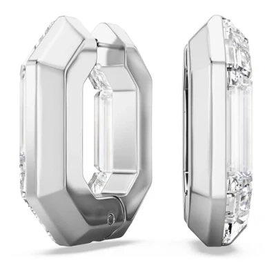 Image of Swarovski Lucent HOOP Earrings silvercoloured, Women&#039;s, Size: One Size, Silver coloured