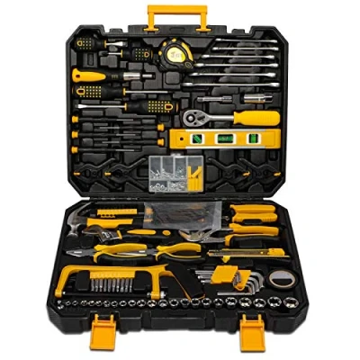 Image of 298 Pcs Home Tool Kit Set, Mechanic Set for Car Motorbike Repair Daily Maintenance, Household DIY Box with Tools Included, Hammer Pliers Screwdrivers Basic Hand Sets