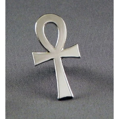 Image of Metal Enamel Pin Badge Pagan Celtic Ankh (Silver) Isis Life Crux Ansata
