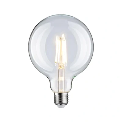 Image of Paulmann 28971 LED Globe Filament Light Bulb G125 9 W Classic Opal 2700 K Warm White E27 Clear