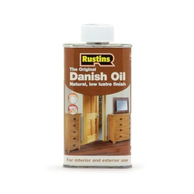 Image of Rustins Danish Oil 250ml Rich, Natural Glow Enhances Wood Grain Beautifully, Professional Grade Finish, Easy DIY Application