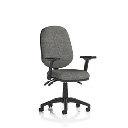Image of Eclipse Plus III Operator Chair Charcoal Adjustable Folding Arms