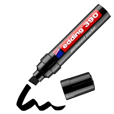 Image of Edding Permanent Marker 390; Refillable Approximately 4 12 mm, Black