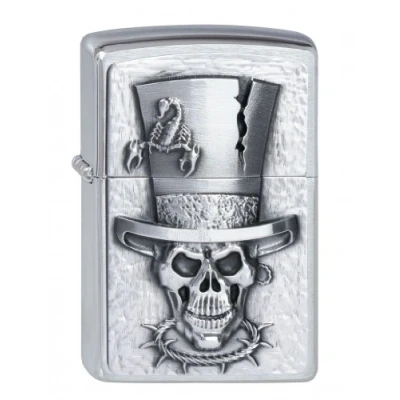 Image of Zippo 1300003 Lighter Logo _ Parent Skull Top Hat