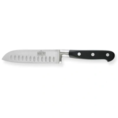 Image of RICHARDSON SHEFFIELD R07000P442160 V Sabatier Finest Grade Stainless Steel Santoku Knife, Black, 12.5 cm